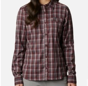 Columbia Silver Ridge Plaid Long Sleeve Button Down UPF 40 Omni-shade Medium NWT - Picture 1 of 6