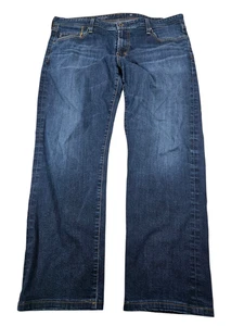 Pantalones de pierna a medida AG Adriano Goldschmied The Graduate para hombre reales 34x28 azules - Imagen 1 de 7
