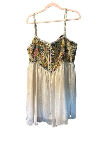 UNDERCOVER Mini Abito Sidro Giardino Segreto Donna Più 4X Corsetto Floreale Cosplay Fate