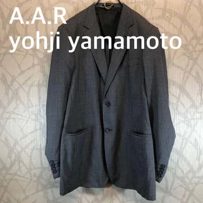 YOHJI YAMAMOTO A.A.R. USADO CHAQUETA A MEDIDA EN RAYAS GRISES (TALLA R) BUENA Foto 1 de 4