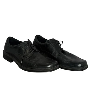 Zapatos de vestir Ecco Helsinki 2 para hombre de cuero negro con cordones oficina formal UE 48 EE. UU. 14 - Imagen 1 de 13