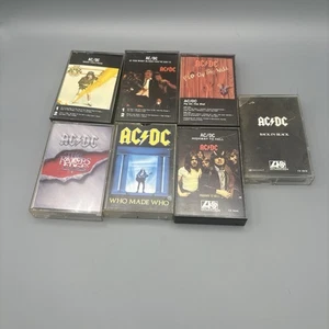 AC/DC 7 Cassette Lot Rock N Roll Metal With Cases - Picture 1 of 22