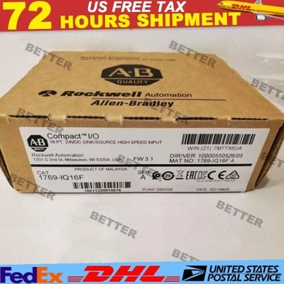 New Factory Sealed AB 1769-IQ16F SER A CompactLogix 16 Pt 24VDC I/O Input Module - Image 1 of 2