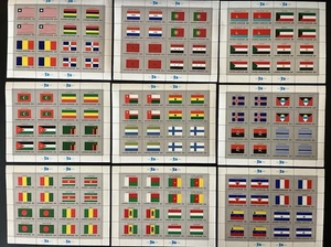 NACIONES UNIDAS - Serie Bandera, 9 Mini Hojas - MNH - Imagen 1 de 7