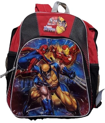 Spiderman Iron Man Avengers 16" School Backpack Large Kids' Book Bag - Image 1 of 4