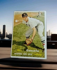 1957 Topps Baseball Card Boston Red Sox Billy Consolo #399 Vtg Ex- No Creases - Picture 1 of 2