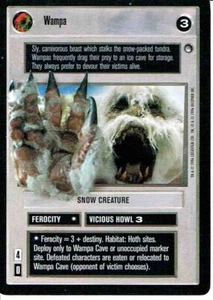 STAR WARS CCG HOTH BLACK BORDER DARK SIDE RARE WAMPA lp - Picture 1 of 1