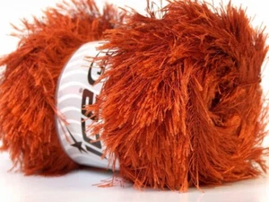 LOT OF 4 Ice EYELASH 100 GRAM Yarn #22712 COPPER Playful FUN FUR - Picture 1 of 4
