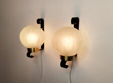 Pair of mid century style sconces / wall lamps, Scandinavian design, globe lamps