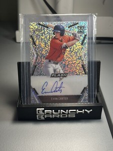 EVAN CARTER 2020 Leaf Flash RC AUTO Texas Rangers Rookie Autograph