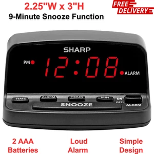 Digital Alarm Clock With Keyboard Style Controls, Battery Back-Up, Easy To Use - Picture 1 of 7