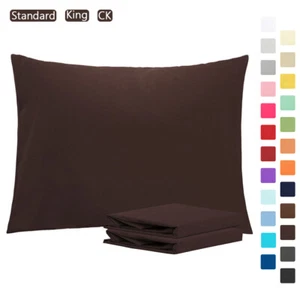 Ultra Soft 2 Pack Pillowcase Nice Rich Colors Easy to Wash Fade Free Pillow Case - Picture 1 of 81