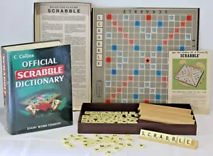 SCRABBLE Crossword Board Game + Official Dictionary, Vtg Murfett Aust. Complete - Picture 1 of 24