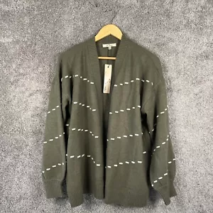 Les Serein Cardigan Sweater Womens Large Green Open Long Sleeve Stitch Fix - Picture 1 of 13