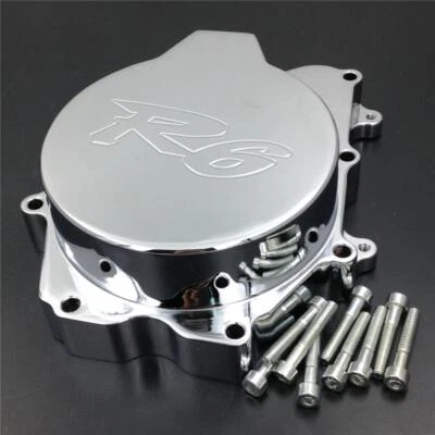 CHROME Engine Stator cover left side For Yamaha YZF R6 2003-2006 / YZF-R6S 03-09 - Image 1 of 4