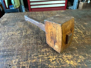Vintage Footprint Brand Beech Wooden Mallet, Old Wood Carving Mallet. - Picture 1 of 11