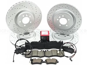 DISCOS DE FRENO DELANTEROS PERFORADOS TRASEROS PARA RANGO ROVER SPORT 5.0 SVR SENSOR PASTILLAS BREMBO - Imagen 1 de 15