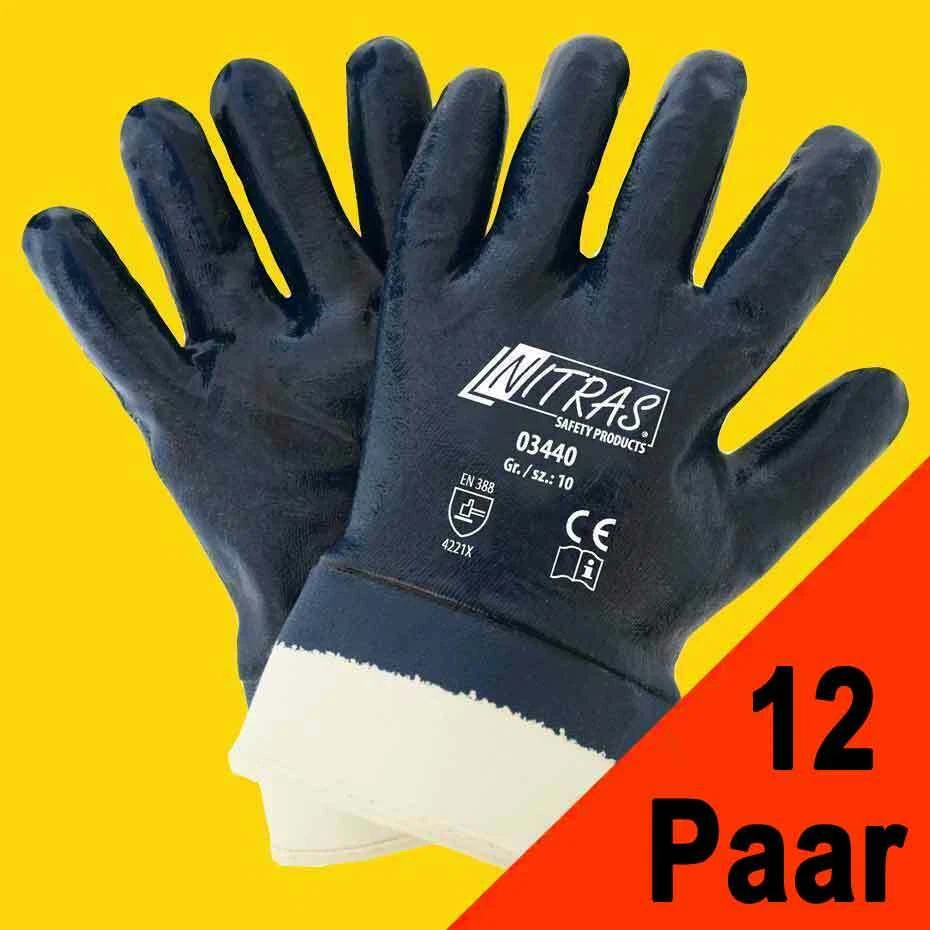NITRAS 03440 Nitrilhandschuhe - Blau, Gr. 10, 144 Paar