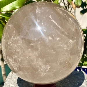 8LB Natural transparent quartz ball crystal energy ball spiritual energy+base - Picture 1 of 20
