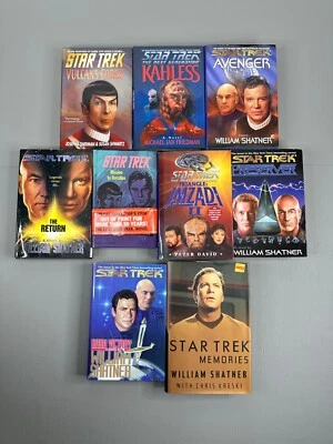 Star Trek Hardcover Books Lot of 9 Sci-Fi Shatner Next Generation Voyager - Image 1 of 4
