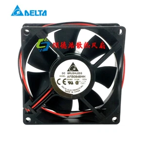 Delta DC48V 0.12A 80x80x25mm AFB0848HH ball bearing cooling fan 2-wire - Picture 1 of 5