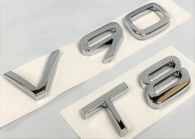 CROMO V90 + T8 AJUSTE VOLVO V90 MALETERO TRASERO PLACA EMBLEMA PLACA LETRAS NÚMERO Foto 1 de 2