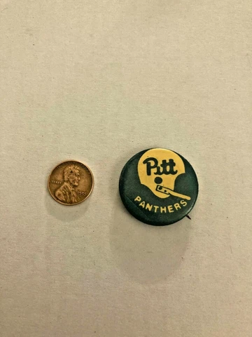 Vintage Pitt Panthers Helmet 1.25" Round Pin Metal Rare Cover