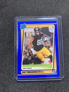 Pat Freiermuth Rookie Card Press Proof Blue 2021 Panini Donruss Football #281