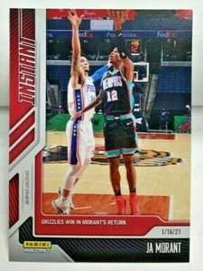 Ja Morant 2020-21 Panini Instant NBA 1/16 Grizzlies Win in Return #45 - SP /137 - Picture 1 of 2