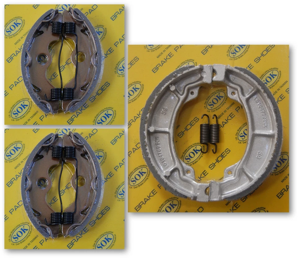 ZAPATOS DE FRENO DELANTEROS Y TRASEROS + Muelles para HONDA TRX 200 Fourtrax 1986-1997 TRX200 Foto 1 de 1