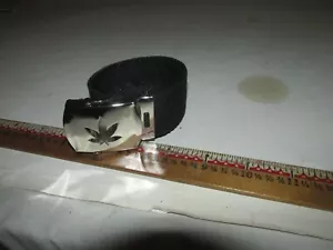 Marijuana Pot Leaf Clip On Belt with Buckle 30MM 46 inch NEW - Picture 1 of 3