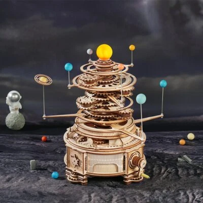 ROKR 316PCS 3D Wooden Puzzle Rotatable Mechanical Orrery DIY Model Kits for Gift - image 1 of 4