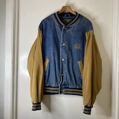 Chaqueta Universitaria Denim Vintage Port Authority L Genuina Chevrolet  Foto 1 de 4