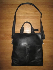 Coach schwarze Ledertasche Charles Foldover; F54759 - Bild 1 von 5