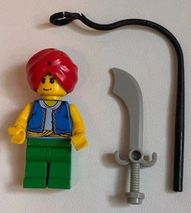 LEGO Adventurers 7414 Orient Expedition Babloo Minifigure red turban whip sword - Picture 1 of 6