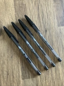 Bolígrafos Bic Cristal 1,6 mm negros audaces (PKT 4) BIC GRAN GAMA, TOTALMENTE NUEVOS - Imagen 1 de 10