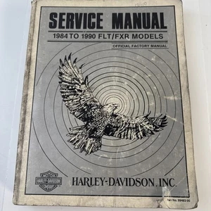 Used Harley Davidson 1984 - 1990 FLT/FXR Models Service manual 99483-90 - Bild 1 von 6