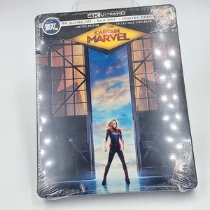 Captain Marvel Limited Edition Steelbook 4K Ultra/Blu Ray/Digital *sealed - Imagen 1 de 5
