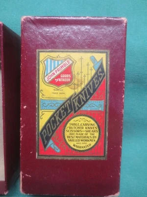 vtg John Primble Pocket Knife Advertising Display Box - Image 1 of 4
