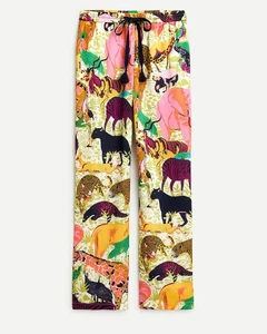 Women's J. CREW Drapey Wide Leg Pants in Ratti Safari Print Size 2 NWT $148 - Picture 1 of 7