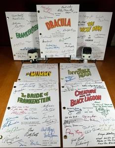 Classic Monsters Script Bundle Signed- Autograph Reprints- 7 Scripts- Dracula - Picture 1 of 21
