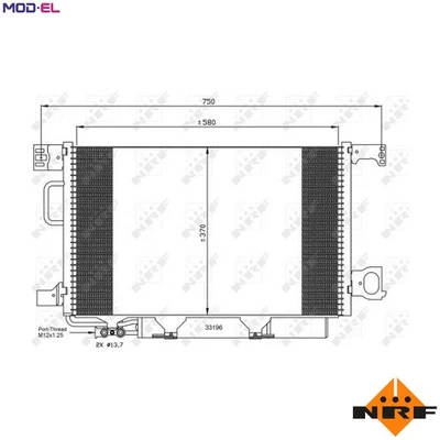 CONDENSER AIR CONDITIONING 35623 FOR MERCEDES-BENZ C-CLASS/Sportcoupe/T-Model - Image 1 of 4