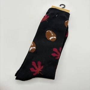 Robert Stanley Crew Herbst Fußball Blätter Paar Socken für Herren, Schuhgröße 9-13 neu mit Etikett - Bild 1 von 3