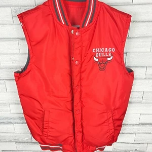 Chicago Bulls Basketball Reversible Puffer Vest Mens Size S - Picture 1 of 9