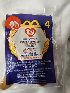 TY Teenie Beanie Baby  1999 McDonalds #4 Spunky Cocker Spaniel - Picture 1 of 2