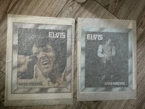 Vintage Elvis Lives Forever Heat Iron On Transfer T-Shirt Decals - Picture 1 of 2