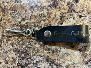 Gingham Girl Foods Advertising Leather Key Chain - Picture 1 of 4