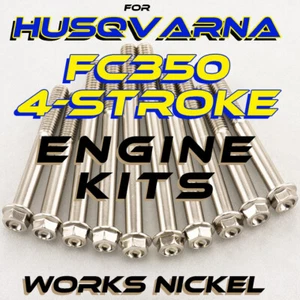 Kit de pernos de motor de níquel Works para Husqvarna FC350 | niquelado con aspecto de titanio - Imagen 1 de 12