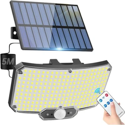 234 LED Solarleuchte Außen Solarlamp mit Bewegungsmelder  Fluter Sensor Strahler - Bild 1 von 4
