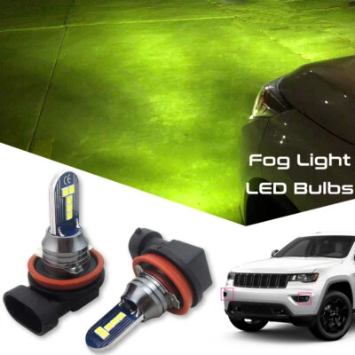 2x Lâmpada de neblina LED verde limão super brilhante para Jeep Grand Cherokee 2014-2021 - Imagem 1 de 4